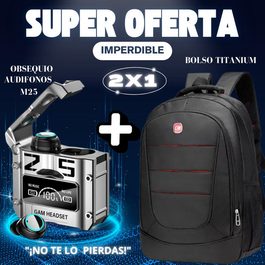 COMBO BOLSO + AUDIFONOS M25