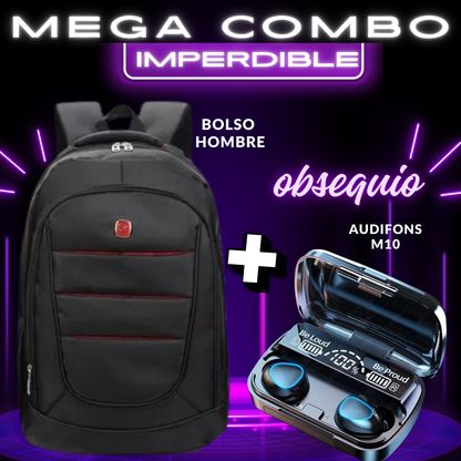 COMBO BOLSO + AUDIFONOS M10