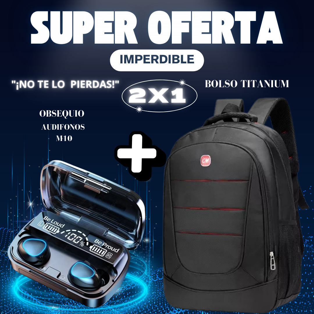 COMBO BOLSO + AUDIFONOS M10